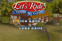 Let's Ride Friends Forever title screen for GameBoy Advance